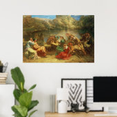 De zevende dag van het decameron poster (Thuiskantoor)