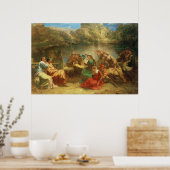 De zevende dag van het decameron poster (Keuken)