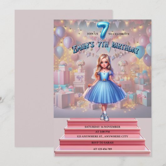 De zevende verjaardag van Emily Kaart (Voorkant / Achterkant)