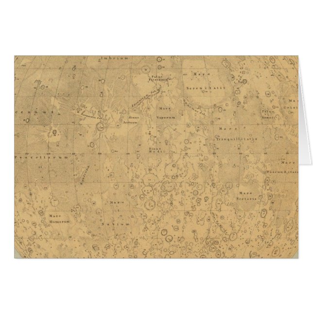 De zichtbare kant van de kaart van het maanoppervl (Voorkant Horizontaal)