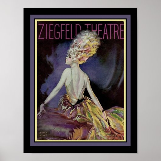 De Ziegfeld Theater van 1920 van Henry Clive Poster (Voorkant)