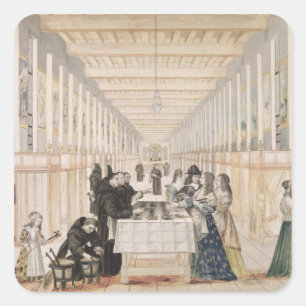 De ziekenboeg tijdens een vierkante sticker