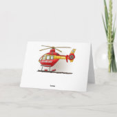 De Ziekenwagen van de helikopter Feestdagen Kaart (Achterkant)
