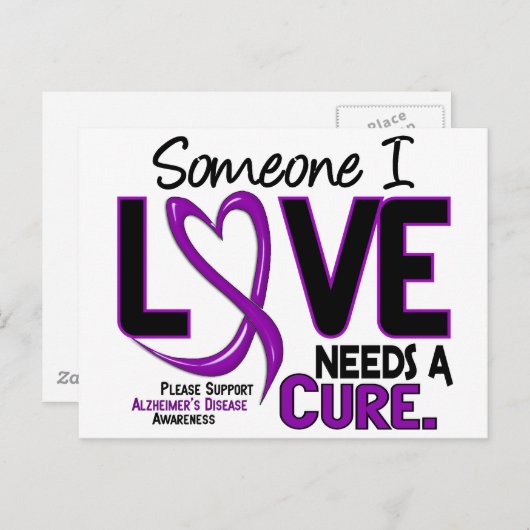De ziekte van Alzheimer heeft een CURE 2 nodig Briefkaart (Voorkant / Achterkant)