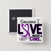 De ziekte van Alzheimer heeft een CURE 2 nodig Vierkante Button 5,1 Cm (Voorkant /achterkant)
