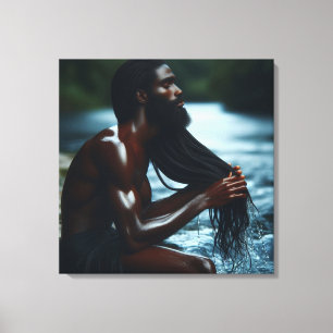 De ziel van de rivier canvas afdruk