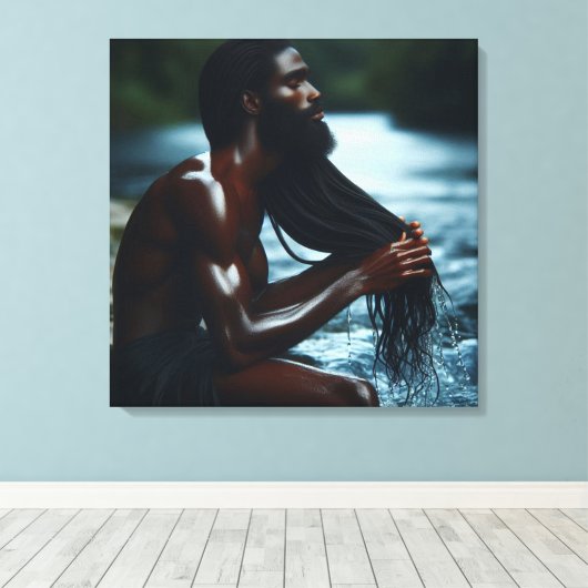 De ziel van de rivier canvas afdruk (Insitu (Houten vloer))