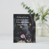 De Ziel van een Hond - Black Lab Feestdagenkaart (Staand voorkant)