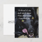 De Ziel van een Hond - Black Lab Feestdagenkaart (Voorkant / Achterkant)