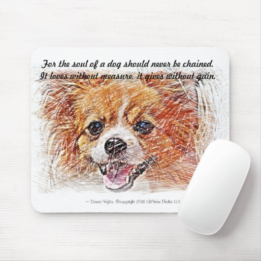 De ziel van een hond muismat (Met muis)