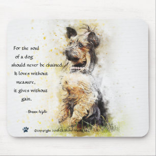 De ziel van een hond - Standing Yorkie Muismat