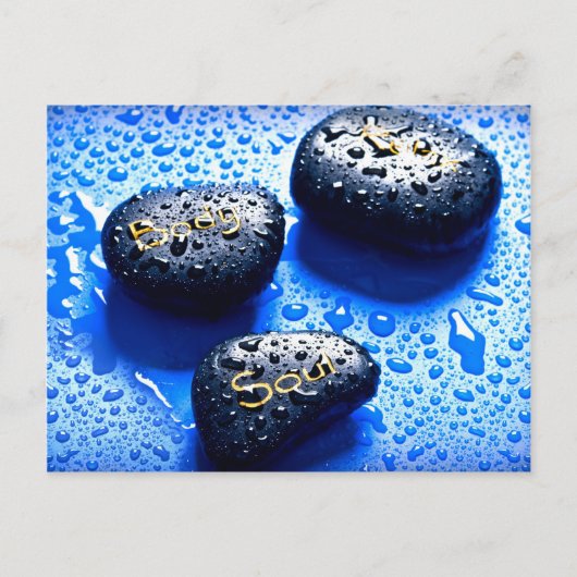 de ziel van het lichaam ontspant meditatie spa yog briefkaart (Voorkant)