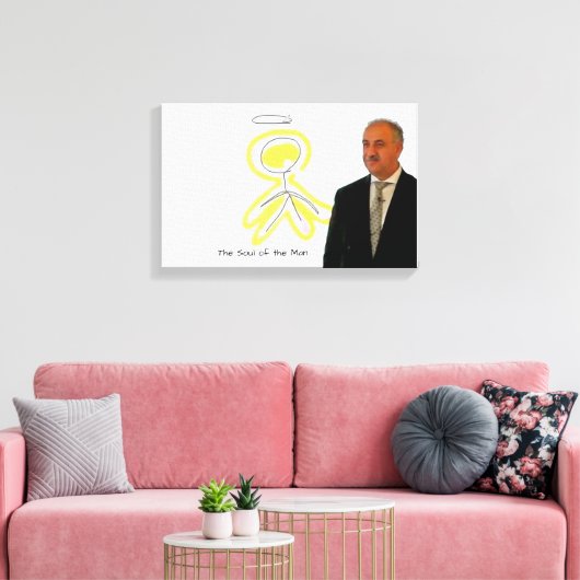 De ziel van het Man Canvas Afdruk (Insitu (Woonkamer))