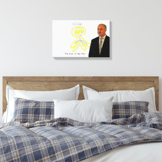 De ziel van het Man Canvas Afdruk (Insitu (Slaapkamer))