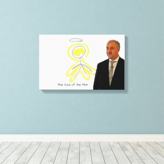 De ziel van het Man Canvas Afdruk (Insitu (Houten vloer))
