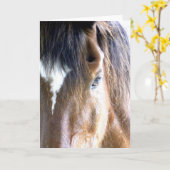 De ziel van het paardenhoofd Close-Up Fotografie Kaart (Gele Bloem)