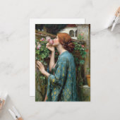 De ziel van het Roos | John William Waterhouse Kaart (Voorkant / Achterkant in situ)
