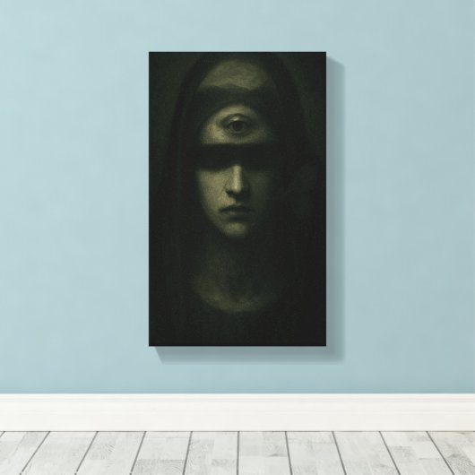 De ziener in de schaduw canvas afdruk (Insitu (Houten vloer))