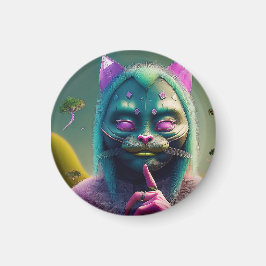 De ziener staat op het punt een waarneming te doen magneet