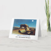 De "zigeuner van de Slaap" door Henri Rousseau Kaart (Achterkant)