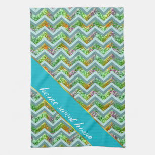 De Zigzag van het gebrandschilderd glas Theedoek