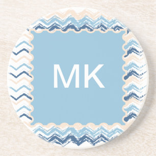 De Zigzag van het Gekrabbel van de kust Zandsteen Onderzetter