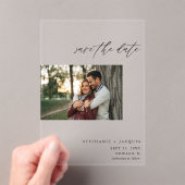 De zij H Moderne Foto sparen de Datum Acryl Uitnodigingen (Insitu (Draagbaar))