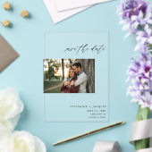 De zij H Moderne Foto sparen de Datum Acryl Uitnodigingen (Insitu (Huwelijk))