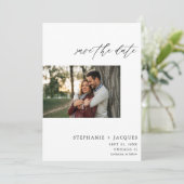 De zij H Moderne Foto sparen de Datum Kaart (Staand voorkant)