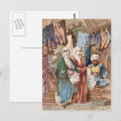 "De Zijde Bazaar" kunst briefkaart (Voorkant / Achterkant)