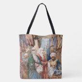 "De Zijde Bazaar" kunsttassen Tote Bag (Achterkant)