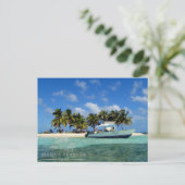 De zijde Cayes bij blij maakt Spit, Belize Briefkaart (Staand voorkant)