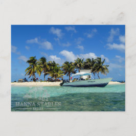 De zijde Cayes bij blij maakt Spit, Belize Briefkaart