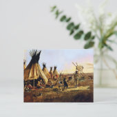 “De Zijden Jas” van Charles M Russell Briefkaart (Staand voorkant)