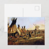 “De Zijden Jas” van Charles M Russell Briefkaart (Voorkant / Achterkant)