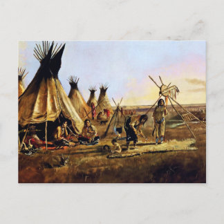 “De Zijden Jas” van Charles M Russell Briefkaart