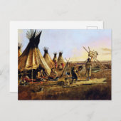 "De zijderoute" van Charles M Russell Briefkaart (Voorkant / Achterkant)