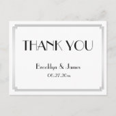 De Zilveren bruiloft van het Art deco van Gatsby Briefkaart (Voorkant)