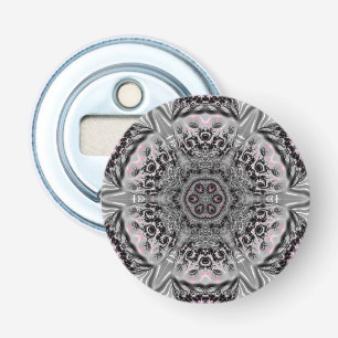 De Zilveren Fractale Tuin Button Flesopener