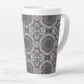 De Zilveren Fractale Tuin Latte Mok (Rechterhoek)