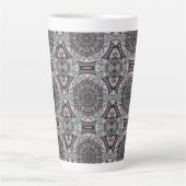 De Zilveren Fractale Tuin Latte Mok (Voorkant)