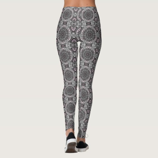 De Zilveren Fractale Tuin Leggings (Achterkant)