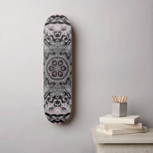 De Zilveren Fractale Tuin Persoonlijk Skateboard (Muurkunst)