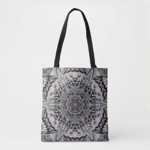 De Zilveren Fractale Tuin Tote Bag