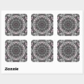 De Zilveren Fractale Tuin Vierkante Sticker (Vel)
