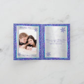 De Zilveren Kerstkaart van de Foto van de Feestdagen Kaart (Binnen)