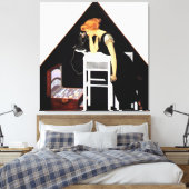De Zilveren Kist door C Coles Phillips Canvas Afdruk (Insitu (Slaapkamer))