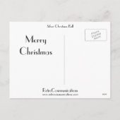 De zilveren Klok van Kerstmis Feestdagenkaart (Achterkant)