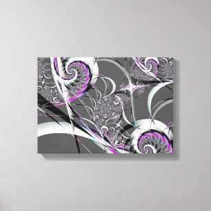 De zilveren Linten vatten Fijn Art. samen Canvas Afdruk