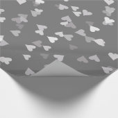 De zilveren Omslag van de Gift van de Confettien Cadeaupapier (Hoek)